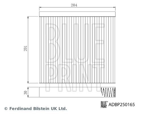 BLUE PRINT Kabineluftfilter adbp250165 for TANK GREAT WALL