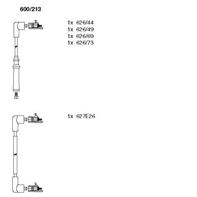 BREMI Tændkabelsæt 600213 for SAAB
