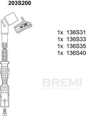 BREMI Tændkabelsæt 203s200 for BMW