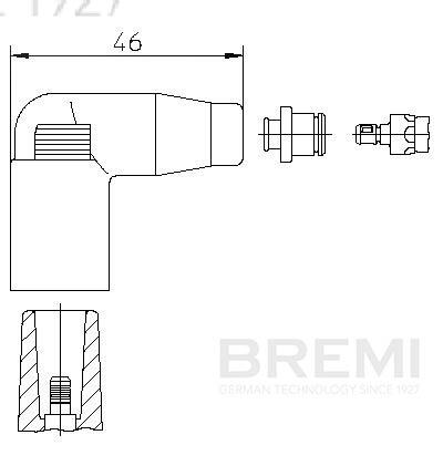 BREMI Stik, tændspole 13552a1 for VW
