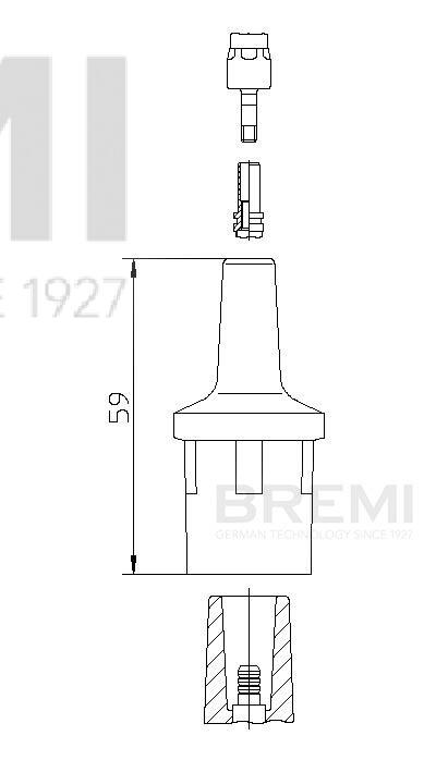 BREMI Stik, tændspole 13551 for MERCEDES-BENZ