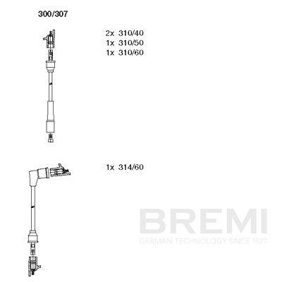 BREMI Tændkabelsæt 300/307