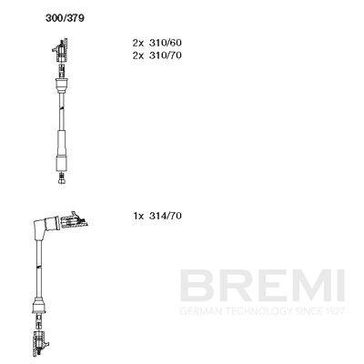 BREMI Tændkabelsæt 300379 for OPEL GENERAL MOTORS