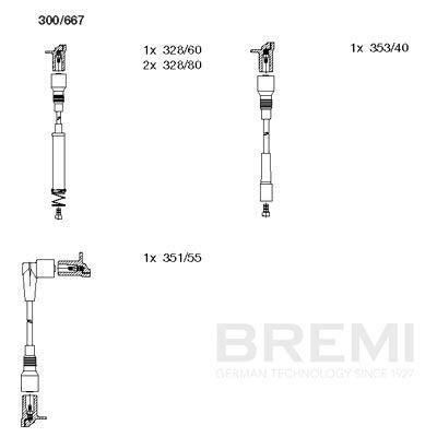 BREMI Tændkabelsæt 300667 for OPEL GENERAL MOTORS