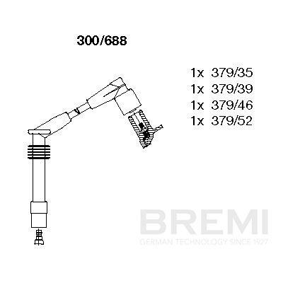 BREMI Tændkabelsæt 300688 for OPEL GENERAL MOTORS