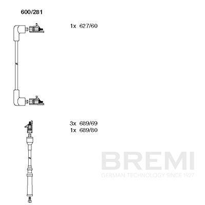 BREMI Tændkabelsæt 600281 for VOLVO