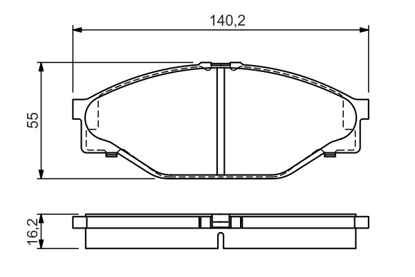 BOSCH Bremsesæt, skivebremser ijf140w1v8 foraksel ventileret 257mm 25mm for TOYOTA VW