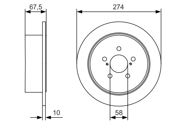 BOSCH Bremsesæt, skivebremser ijf1412s54 bagaksel fuld 274mm 10mm for LAND ROVER SUBARU LEXUS ROVER