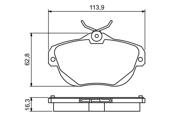 BOSCH Bremsesæt, skivebremser ijf1413je2 bagaksel ventileret 302mm 22mm for CITROËN PEUGEOT