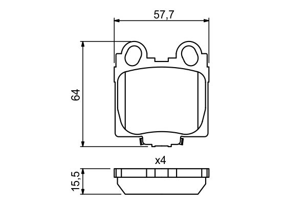 BOSCH Bremsesæt, skivebremser ijf14143n4 bagaksel fuld 307mm 12mm for LEXUS TOYOTA