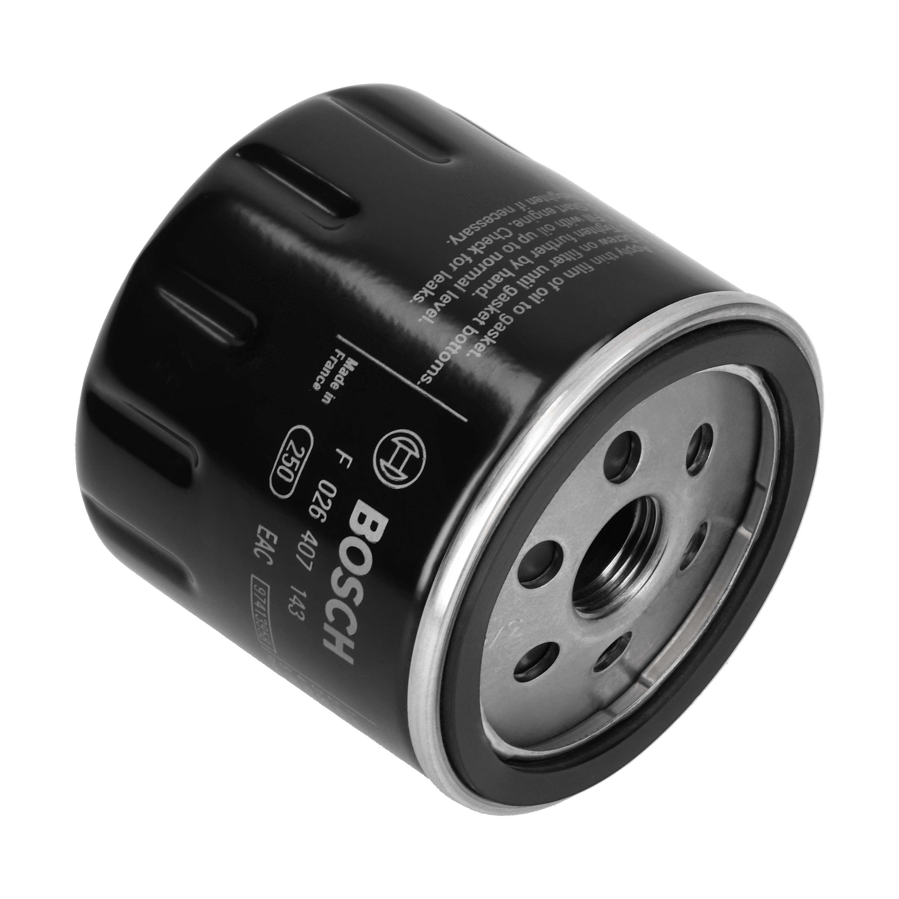 BOSCH Oliefilter f026407143 Påskruet 74mm 3/4 16 UNF-2B for FORD VW ROVER