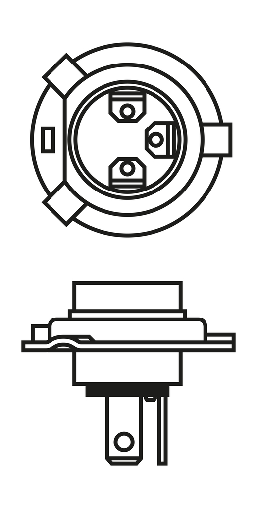 BOSCH Pære, fjernlys 1987301136 H4 for TOYOTA