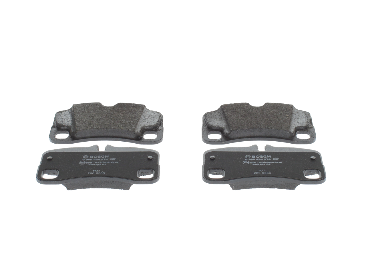 BOSCH Bremseklodser 0986494974 for PORSCHE