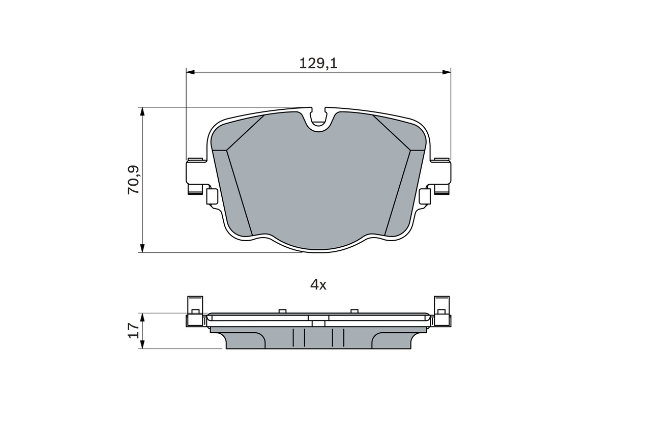 BOSCH Bremseklodser 0986424948 for AUDI BENTLEY