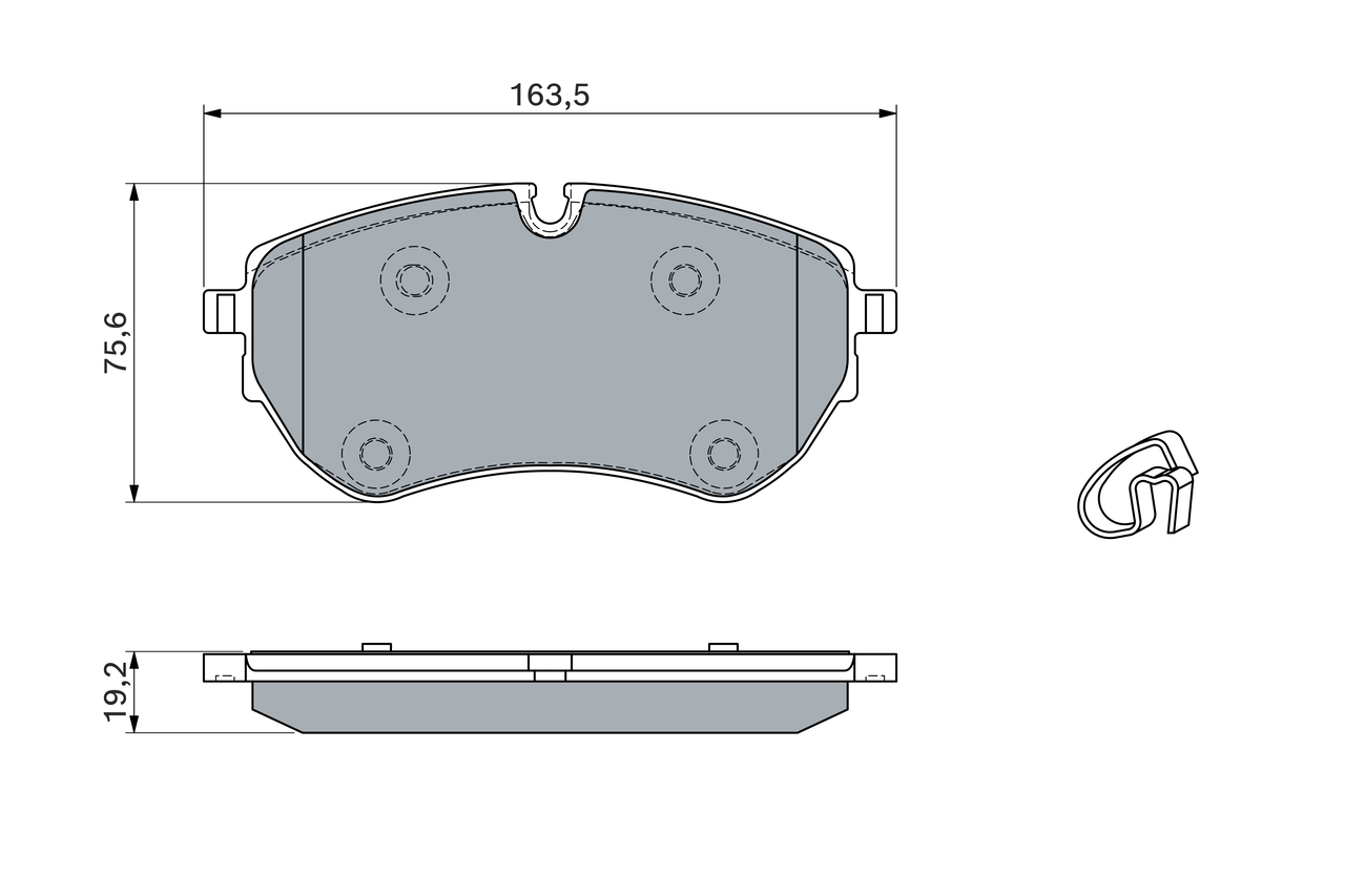 BOSCH Bremseklodser 0986460046 for VW