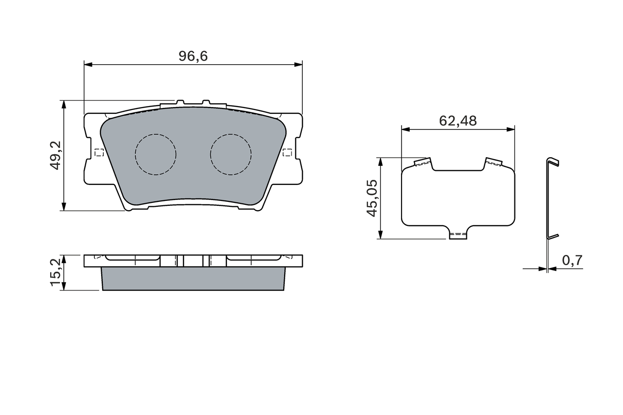 BOSCH Bremseklodser 0986460119 for TOYOTA LEXUS