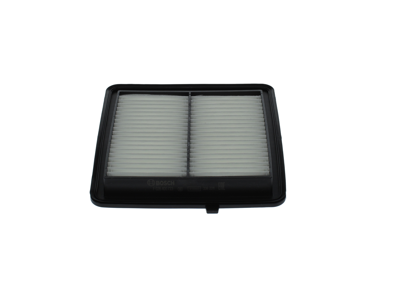 BOSCH Luftfilter F 026 400 723 Filterindsats length_mm_203|Længde [mm]|249 length_1_mm_814|Længde 1 [mm]|214 height_mm_209|Højde [mm]|31 width_mm_206|