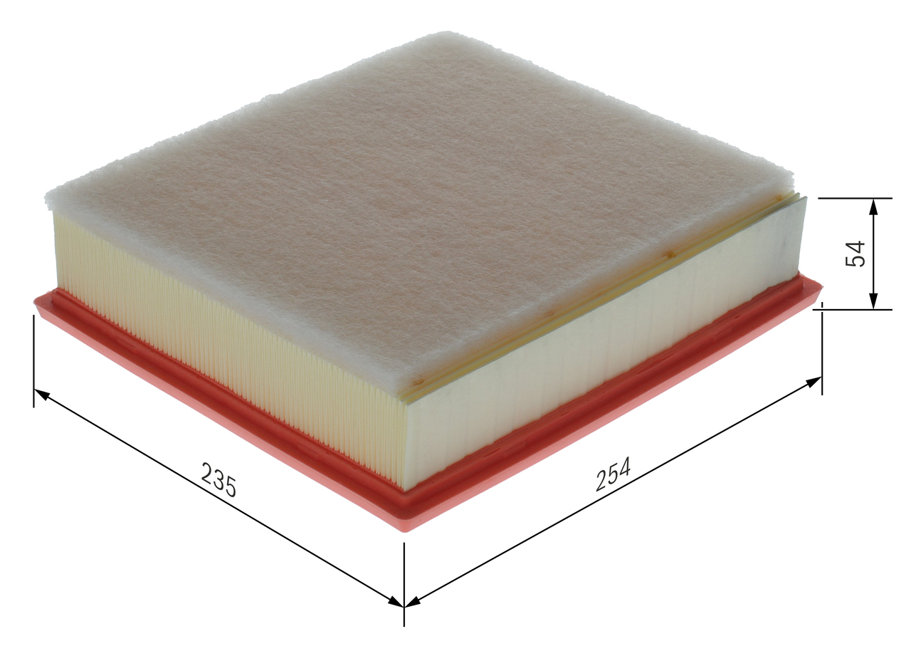 BOSCH Luftfilter F 026 400 673 Filterindsats length_mm_203|Længde [mm]|234,5 width_mm_206|Bredde [mm]|254 height_mm_209|Højde [mm]|65 65mm for OPEL I