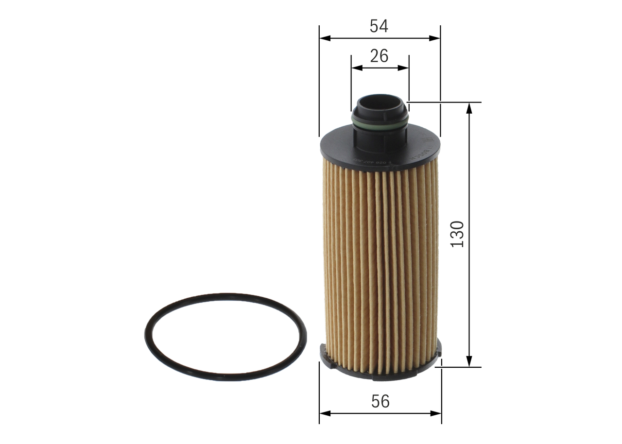 BOSCH Oliefilter F 026 407 305 Filterindsats supplementary_articlesupplementary_info_596|Tillægsartikel/Yderligere info.|med pakning height_mm_209|Høj