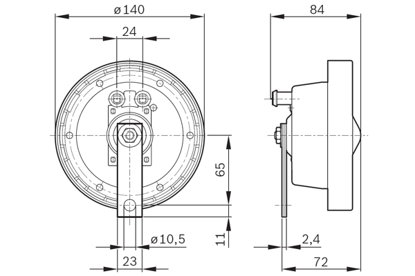 BOSCH Horn 0 320 223 002 for OPEL IVECO VW AUTO UNION BMW MERCEDES-BENZ PORSCHE
