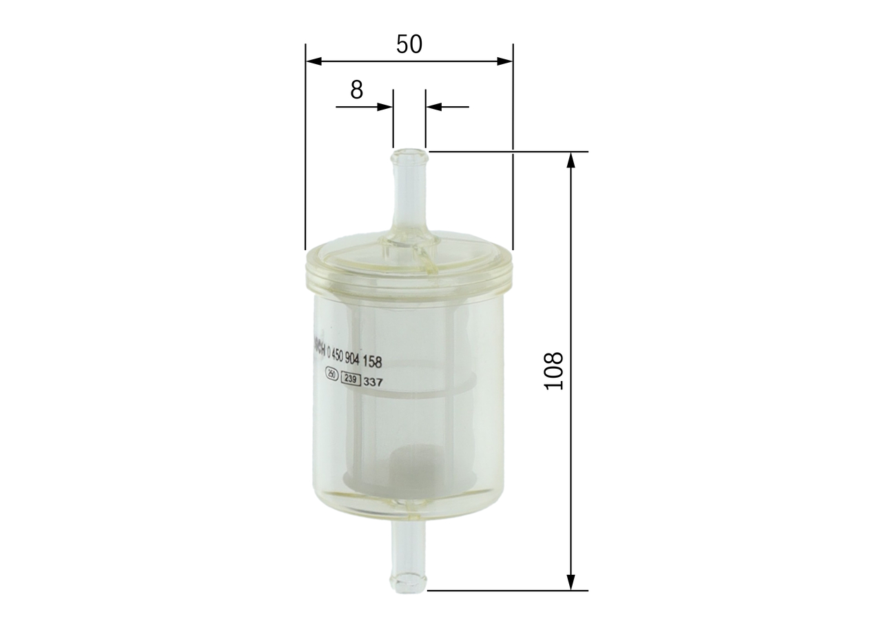 BOSCH Brændstof-filter 0450904158 Lednings 110mm for GMC NISSAN SUBARU TOYOTA ISUZU HOLDEN