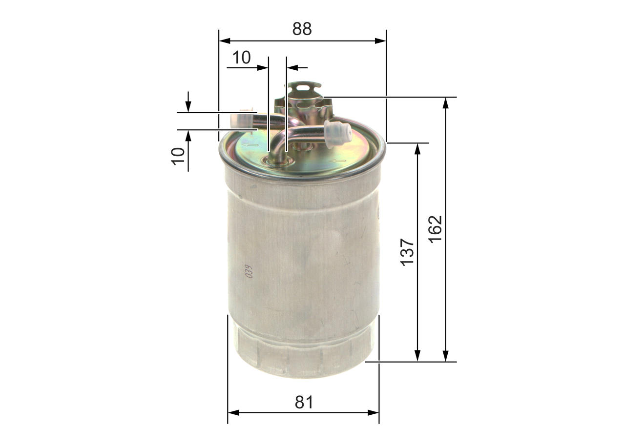 BOSCH Brændstof-filter 0450906429 Lednings 162mm for VW AUDI