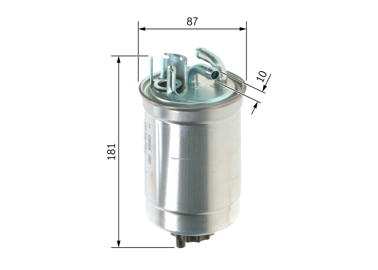 BOSCH Brændstof-filter 0450906453 Lednings 181mm for VW