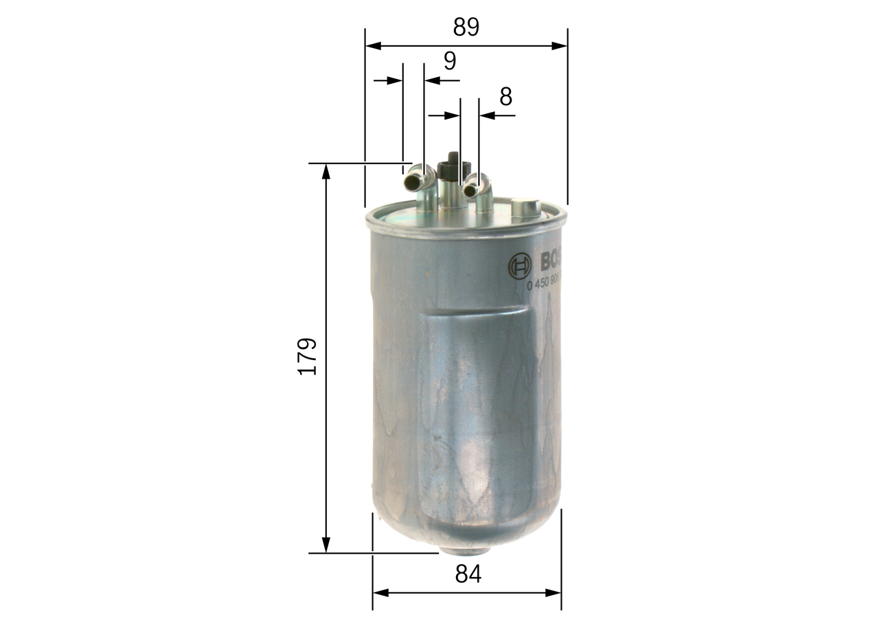 BOSCH Brændstof-filter 0 450 906 503 Lednings 182,2mm for OPEL GMC VAUXHALL