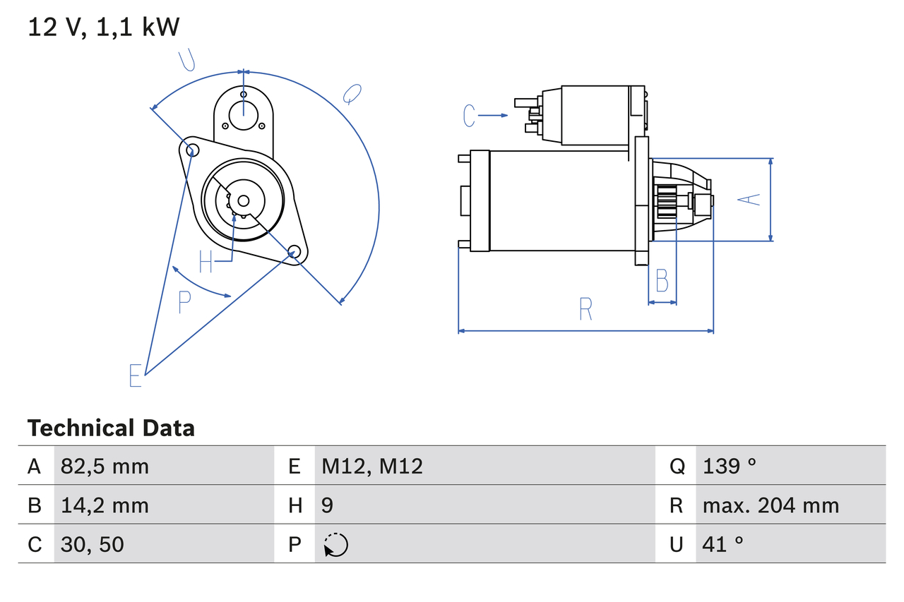 BOSCH Starter 0986021210 for VW