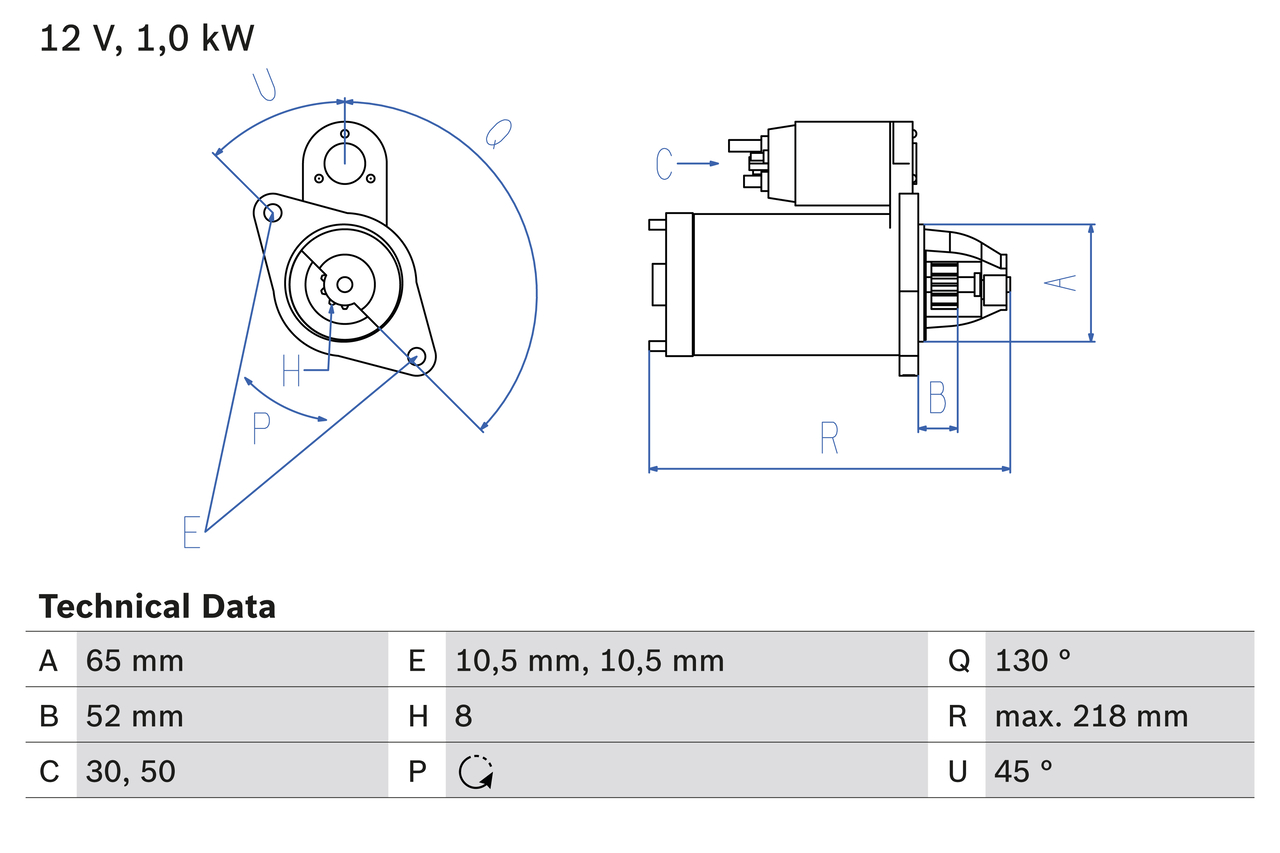 BOSCH Starter 0986024700 for SMART MERCEDES-BENZ MITSUBISHI