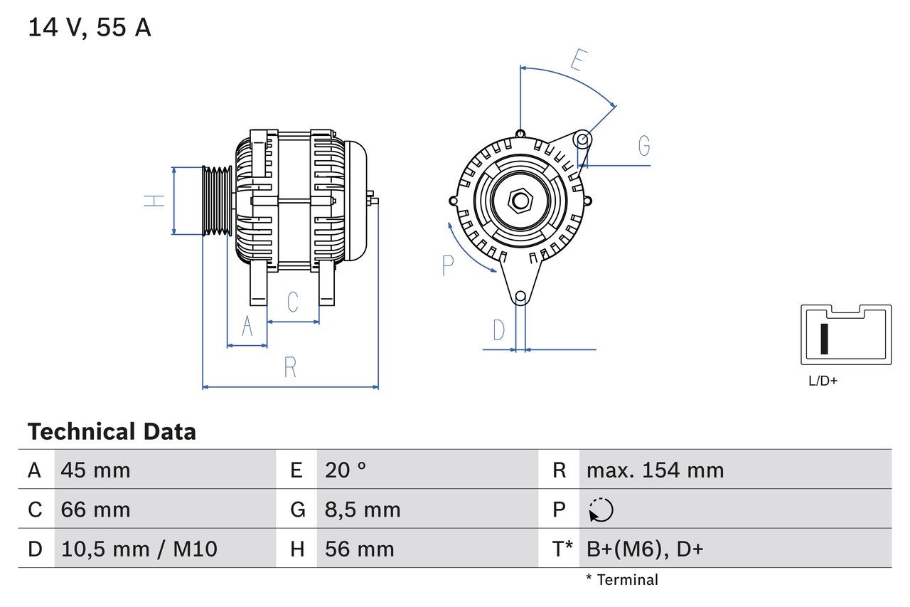 BOSCH Generator 0986032790 for PEUGEOT CITROËN