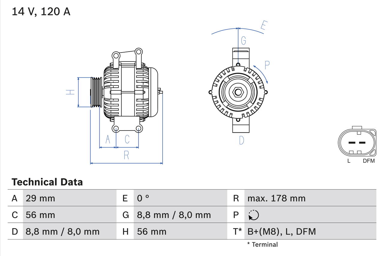 BOSCH Generator 0986046160 for KARMANN VW