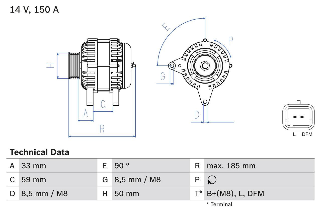 BOSCH Generator 0986046260 for OPEL VAUXHALL NISSAN RENAULT