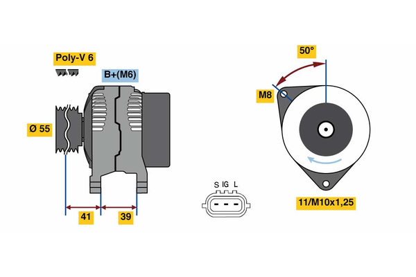 BOSCH Generator 0986049490 for TOYOTA