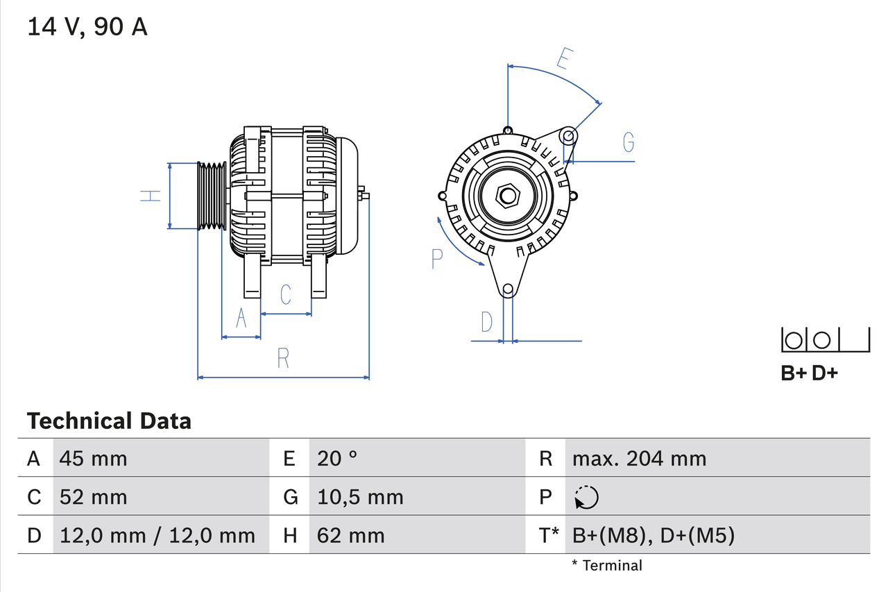 BOSCH Generator 0986049610 for FIAT