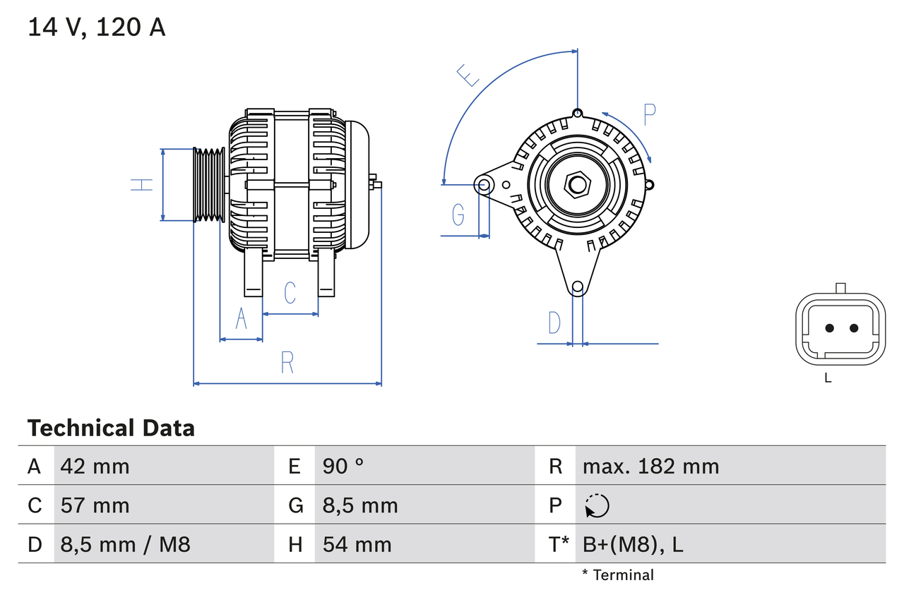 BOSCH Generator 0986049810 for RENAULT DACIA NISSAN