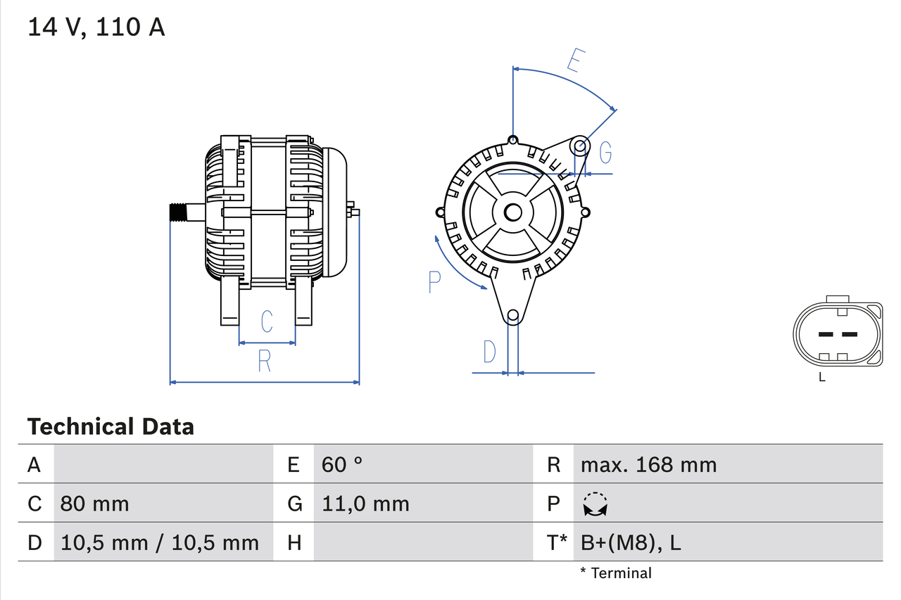 BOSCH Generator 0986080060 for IVECO