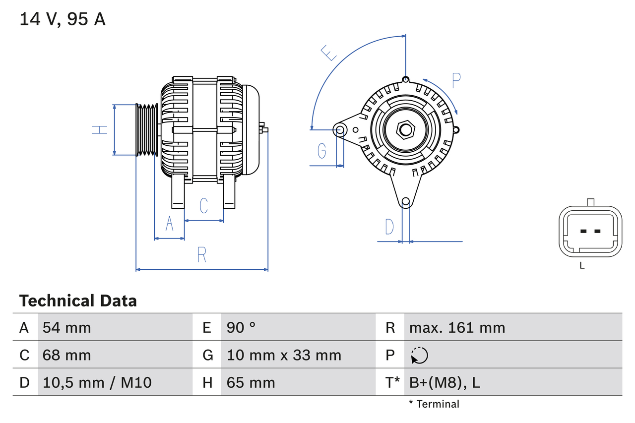 BOSCH Generator 0986080960 for NISSAN RENAULT DACIA PROTON