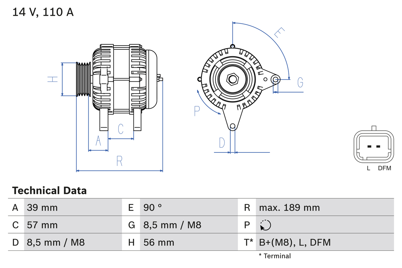 BOSCH Generator 0986083440 for DACIA RENAULT