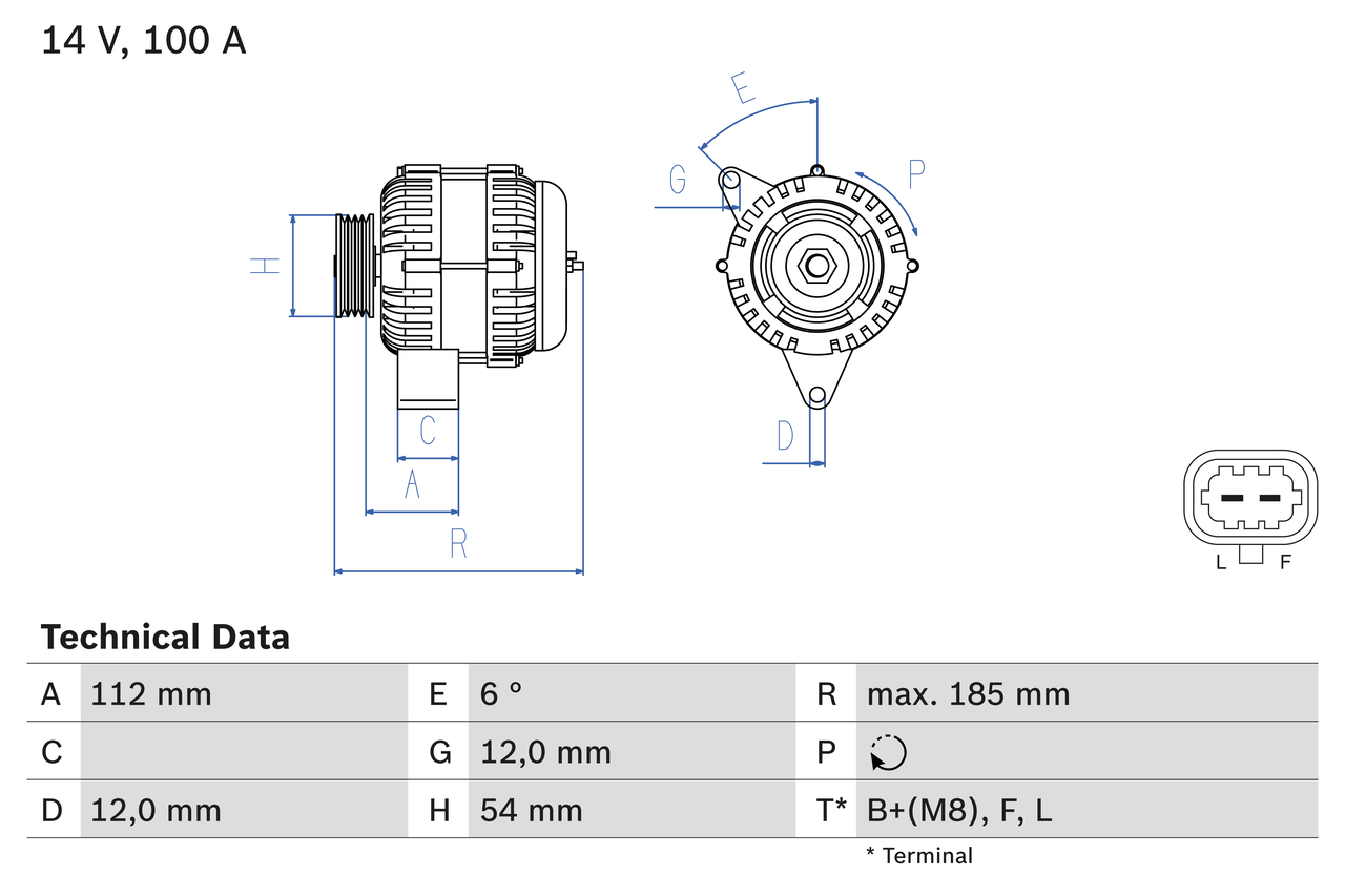 BOSCH Generator 0986083450 for OPEL VAUXHALL