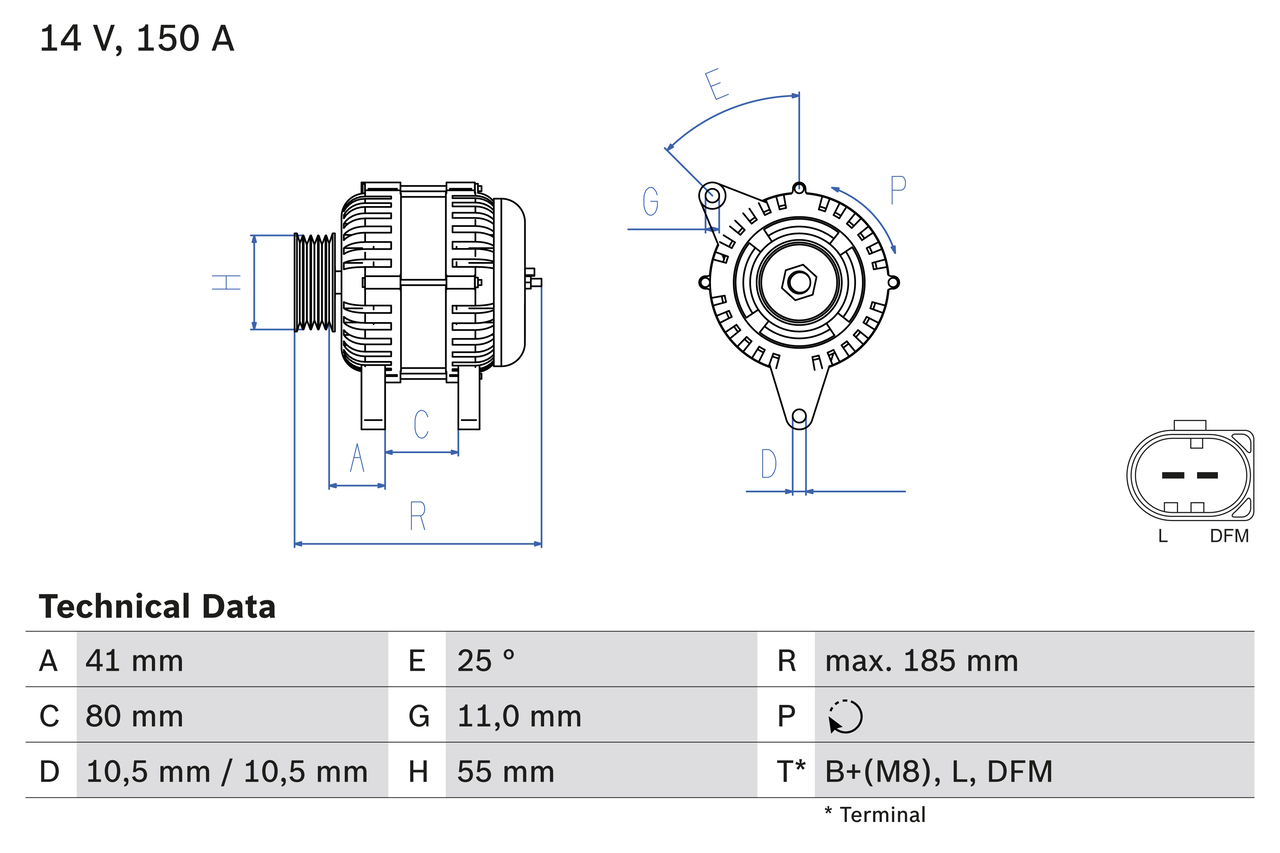 BOSCH Generator 0986083760 for IVECO