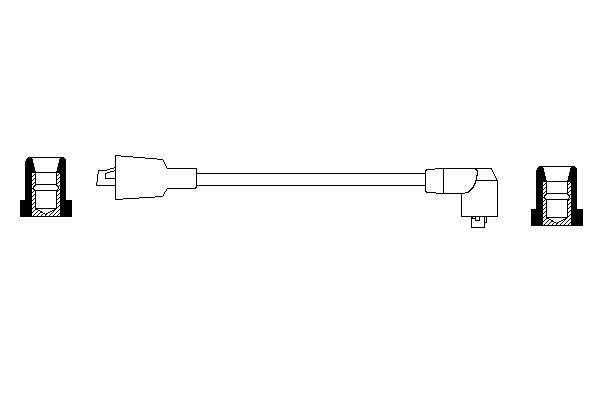 BOSCH Tændkabel 0986356040 Tændspole til strømfordeler for FORD LANCIA DAIHATSU MITSUBISHI RENAULT SUZUKI