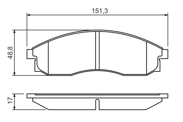 BOSCH Bremseklodser 0986424340 for MITSUBISHI NISSAN