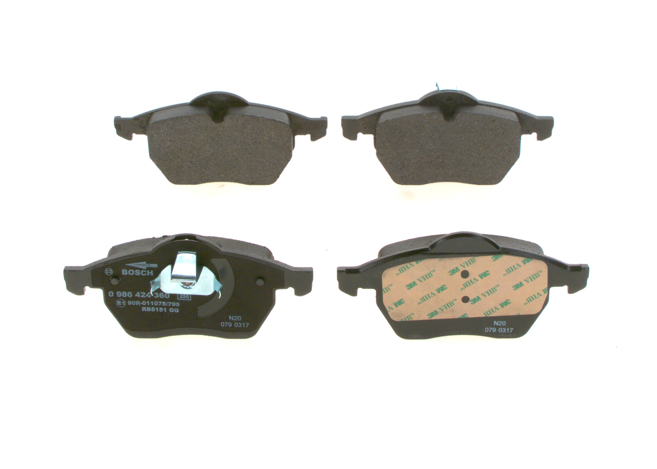 BOSCH Bremseklodser 0986424360 for HOLDEN VAUXHALL SAAB