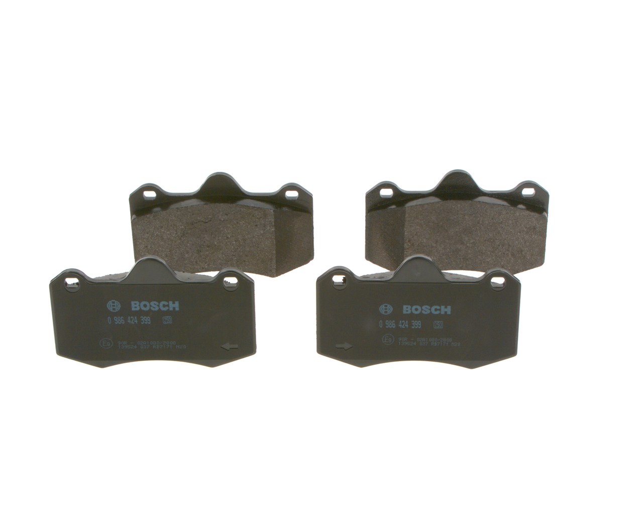 BOSCH Bremseklodser 0986424399 for VW DACIA