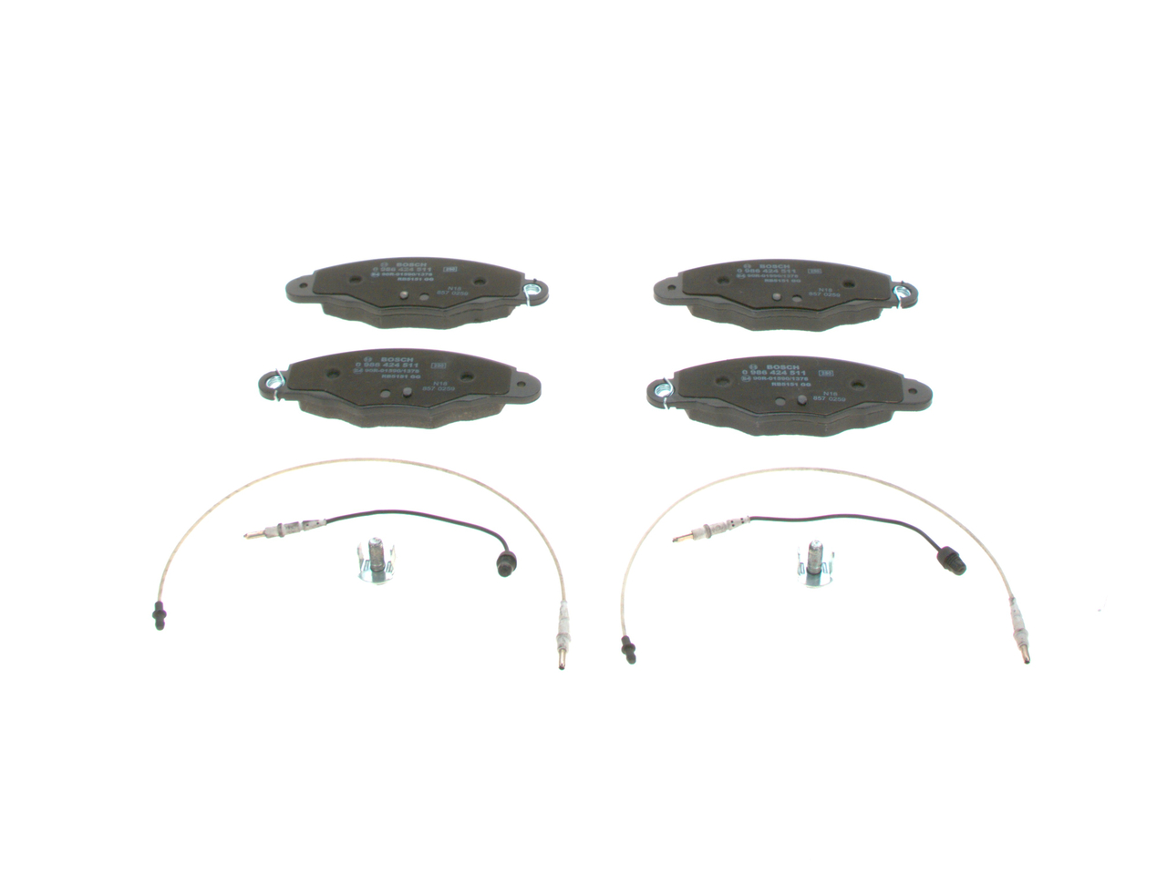 BOSCH Bremseklodser 0986424511 for PEUGEOT