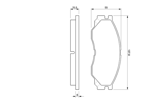 BOSCH Bremseklodser 0986424572 for MITSUBISHI