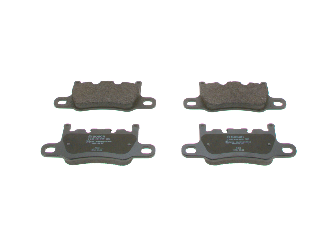 BOSCH Bremseklodser 0986424605 for PORSCHE
