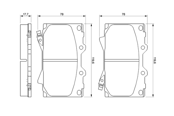 BOSCH Bremseklodser 0986424640 for TOYOTA LEXUS