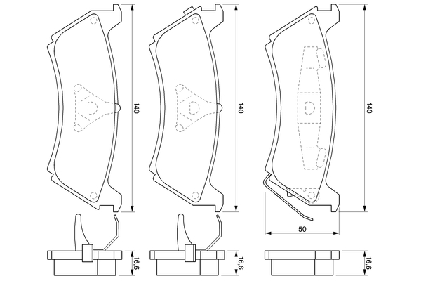 BOSCH Bremseklodser 0 986 424 648 for MERCEDES-BENZ